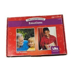 Vintage Language Skills Cards Educational Ephemera Emotions Early Learning LDA